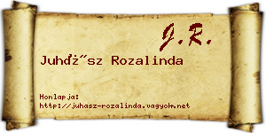 Juhász Rozalinda névjegykártya